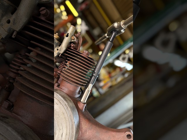 Tapping in a Hard-to-Reach Spot with a Walton Tap Extension #ShopTools #TappingTools