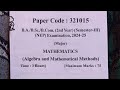 B.Sc. 3rd sem maths 2024-25 Msdsu