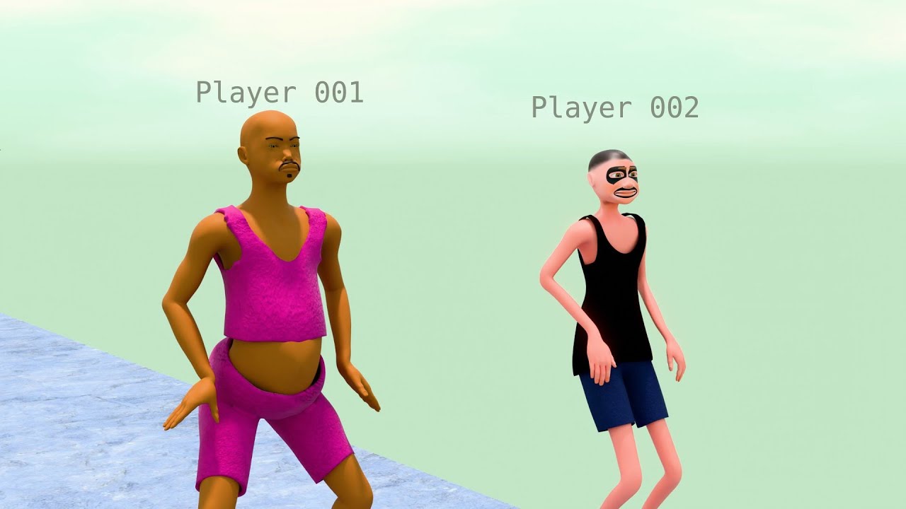 Who is the winner (player 001 or player 002?) ? | Funny Animation