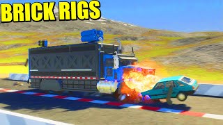 CAMIÓN Vs COCHE, AVIONES Y EXPLOSIONES - BRICK RIGS | Gameplay Español