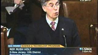 Rep. Holt on the Importance of Investing in Science