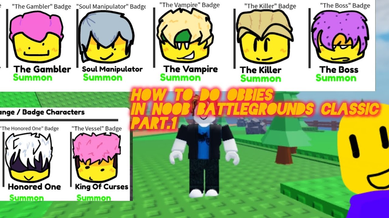 How to do obbies in noob battlegrounds classic tutorial/Part.1/tutorial