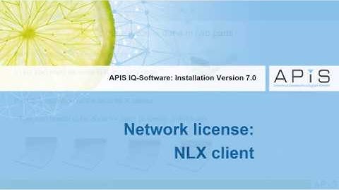 Installation video: Network license with NLX client