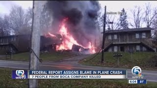 Federal report assigns blame in plane crash