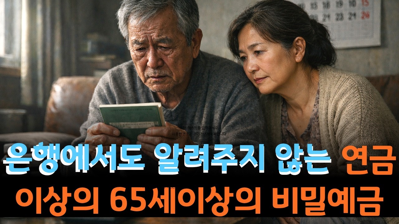 은행에서도 가르쳐 주지않는 연금처럼나오는 65세이상의 비밀얘금의 정