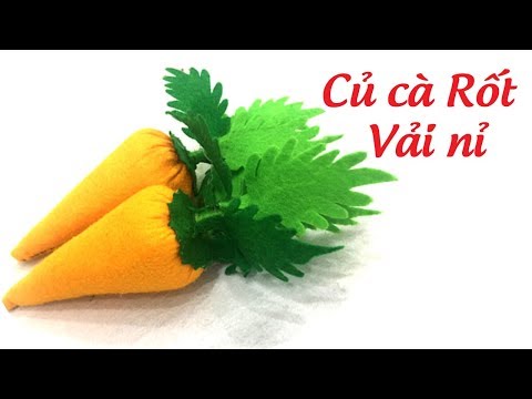 Video Hướng dẫn làm củ cà rốt bằng vải nỉ | Cách làm củ cà... - youtube