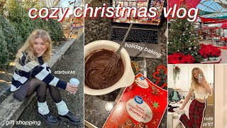 the ULTIMATE HOLIDAY VLOG: christmas gift shopping, holiday baking, starbucks drinks, \& more!