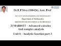 21MAB102T – Advanced calculus And complex analysis | Unit 4 – Analytic function part 3
