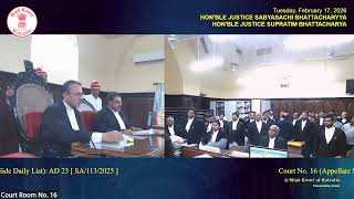 17 February 2026 | Court No. 16 | Live Streaming of the Court proceedings.