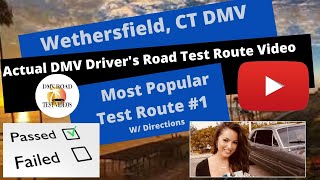 *ACTUAL TEST ROUTE * Wethersfield, CT DMV Test #1 - Behind The Wheel Driver's License Course Exam