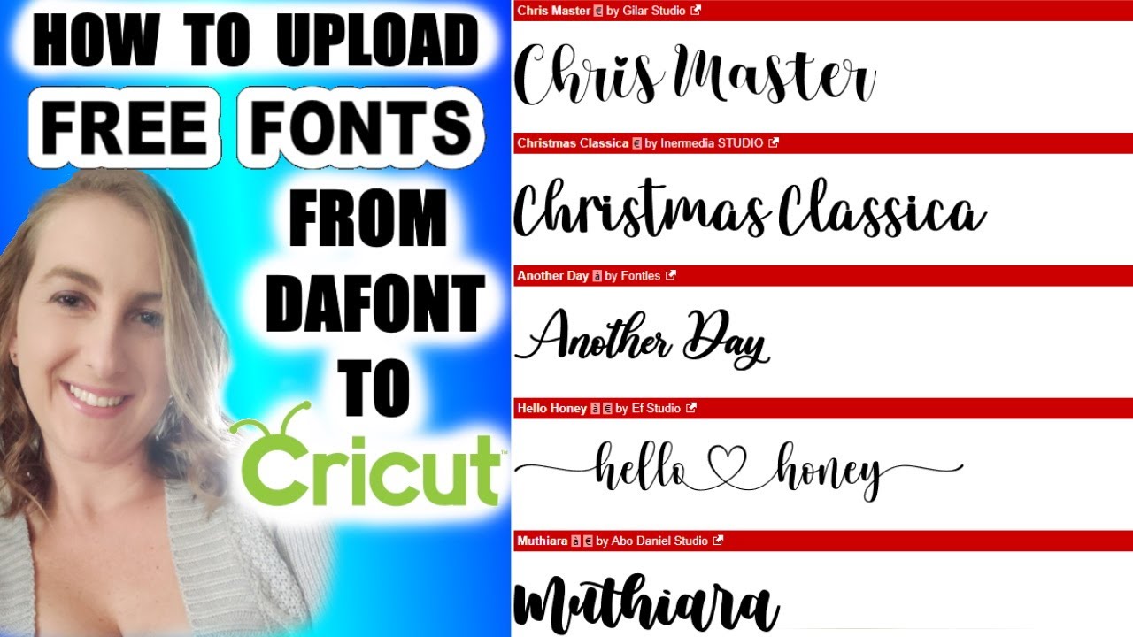 HOW TO UPLOAD FONTS FROM DAFONT TO CRICUT DESIGN SPACE IN WINDOWS - YouTube