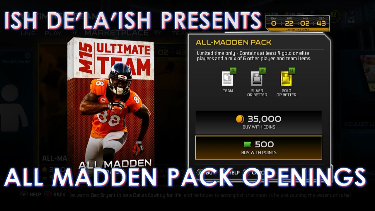 Madden 15 MUT ALL MADDEN pack opening