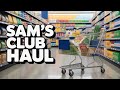Weekly grocery haul at the wholesale club