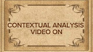 Contextual Analysis Video Essay 