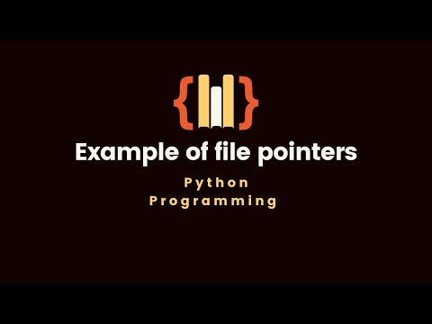16.9 Example of file pointers | File Handling | Python programming language