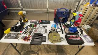 4,000 mile road trip!  Tools/supplies I’m bringing.