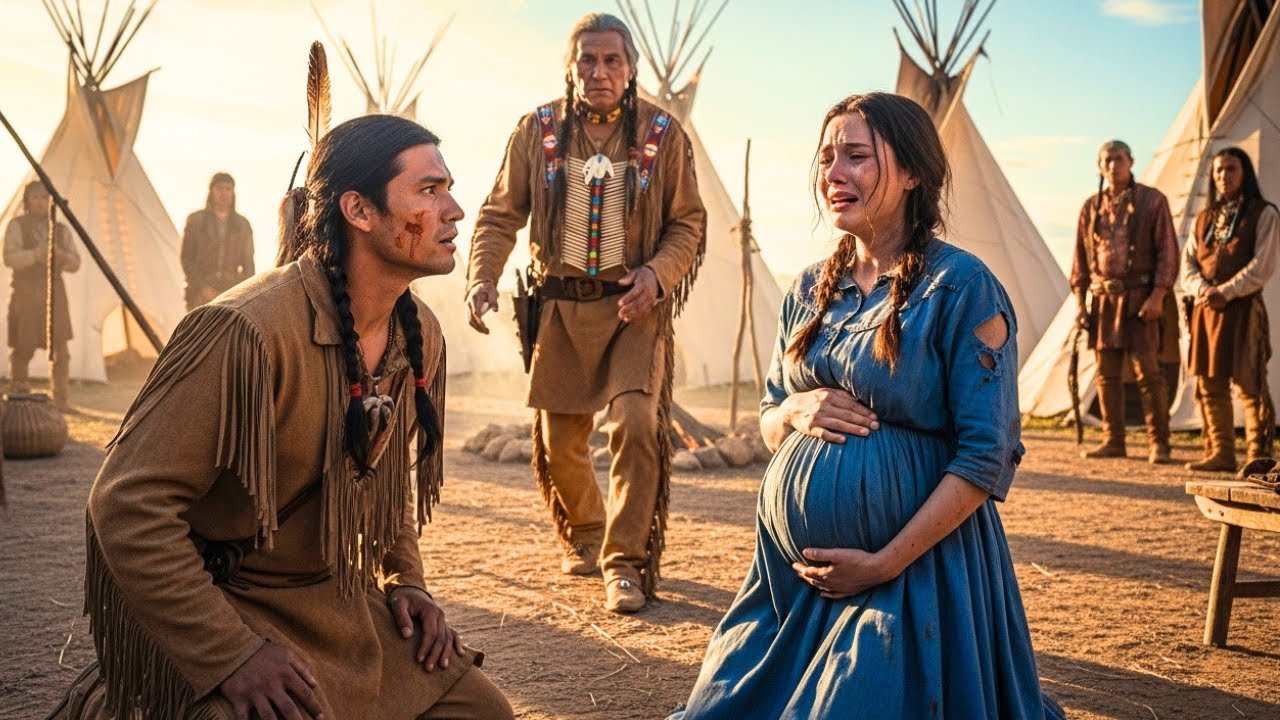 Apache Chief's Son Was Broken Inside For 5 years, Until He Sees a Pregnant White Prisoner Crying...