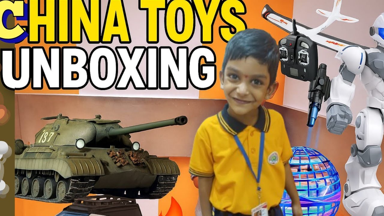 Toys Unboxing | China toys unboxing | Robot| tank| Flying ball |