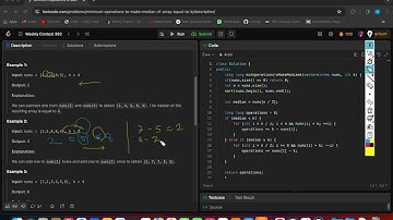 3107. Minimum Operations to Make Median of Array Equal to K|LeetCode weekly contest 392