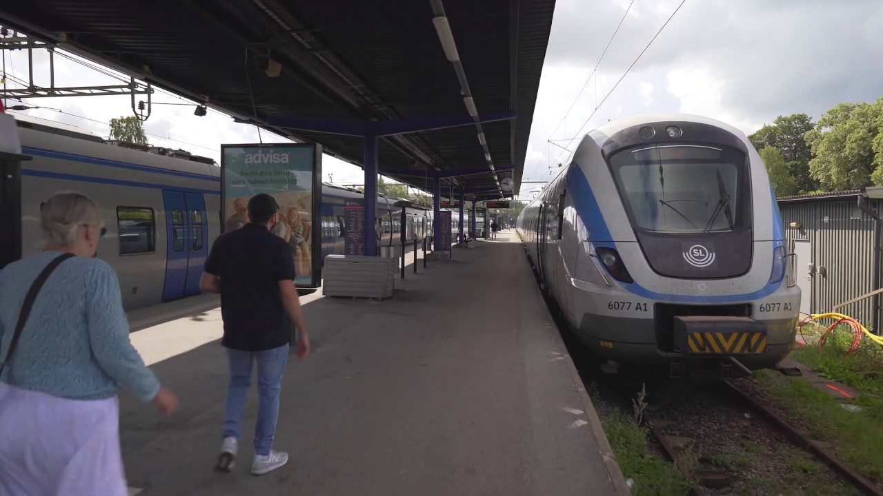 Sweden, Stockholm, train ride from Märsta to Rosersberg station