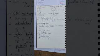 Current Electricity Important Formulas
