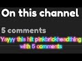 pinkbrickheadthing with 5 comments