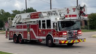 Grapevine Fire Department: Truck 1 Responding