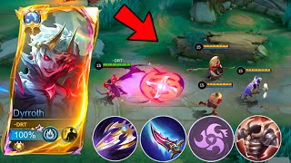DYRROTH NEW INSANE ITEM BUILD!??- META DESTROYER SECRET EMBLEM💀!!-MLBB