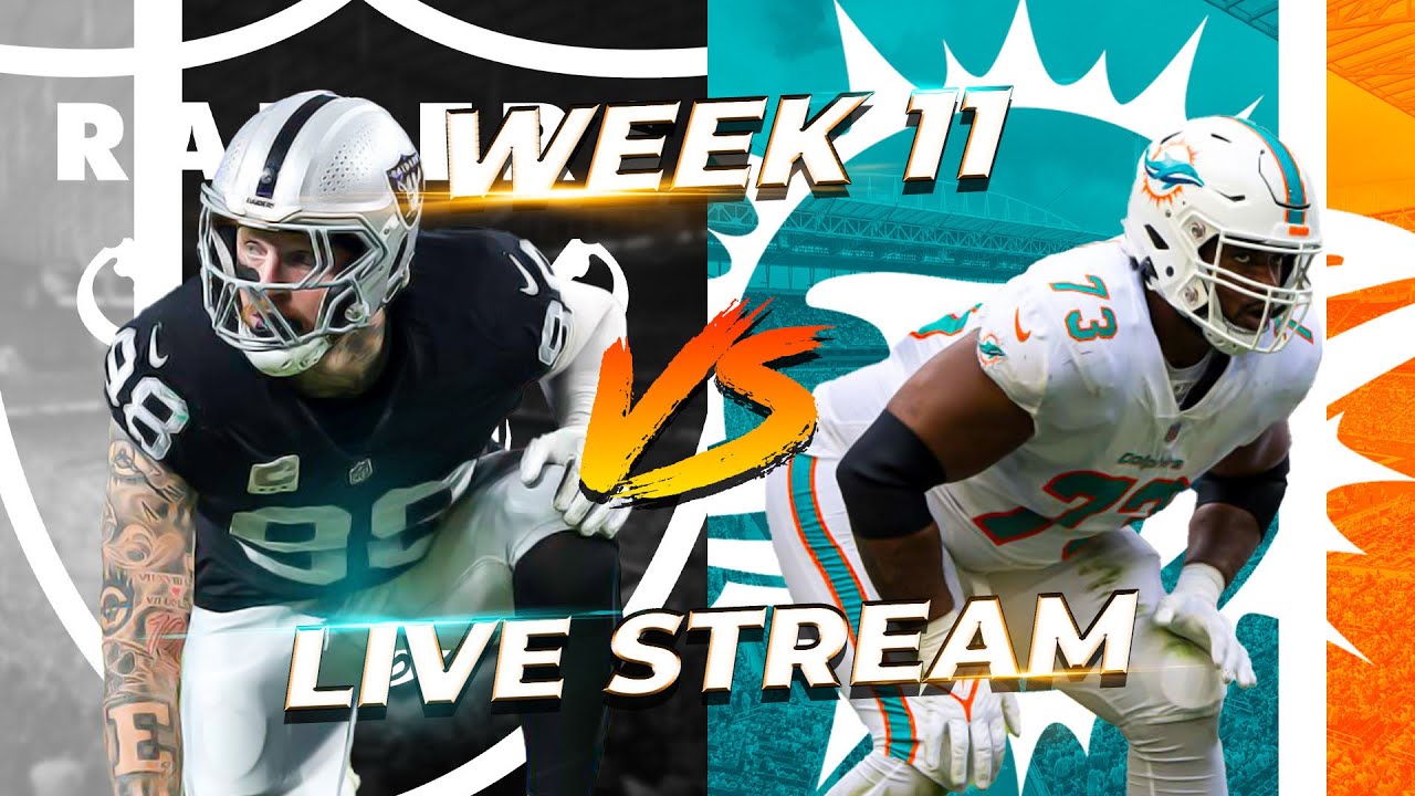 Las Vegas Raiders Vs Miami Dolphins Week 11 Live Stream Reaction! YouTube