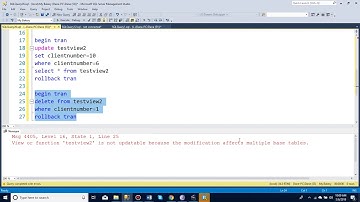 How to insert and delete rows in views in SQL server manager