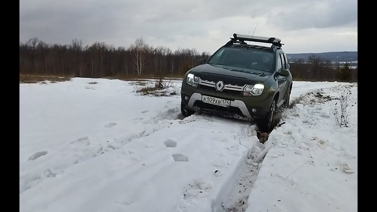 Дизельный Дастер на зимнем бездорожье