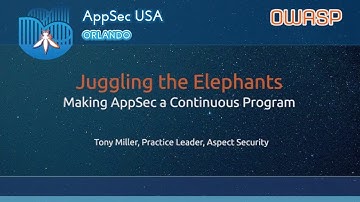 Juggling the Elephants: Making AppSec a Continuous Program - AppSecUSA 2017