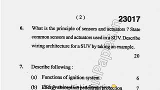 Mtech ME 2nd Sem Automobile Engineering Question Paper