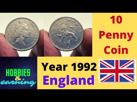 United Kingdom Elizabeth II 10 Pence Coin Year 1992 at Asim Hobbies and Earning @asimcoins