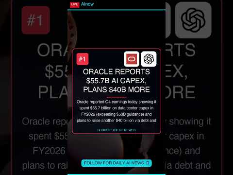 Oracle Reports $55.7B AI Capex, Plans $40B More #Shorts