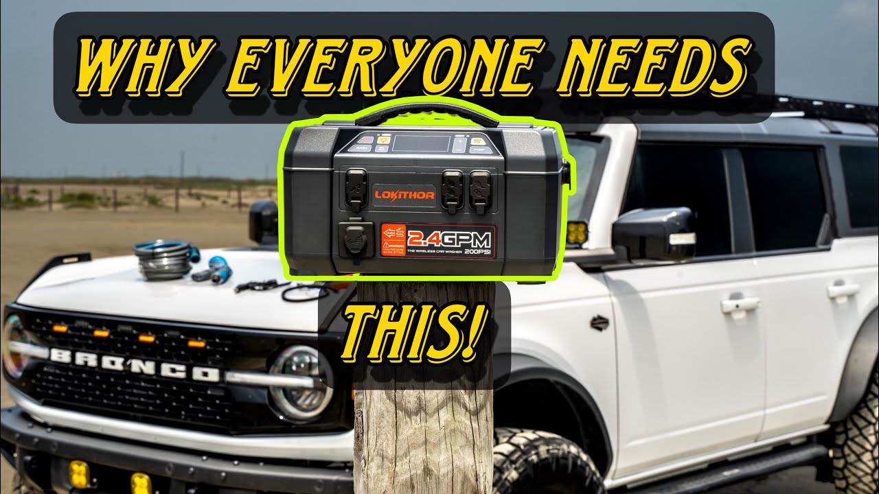 All In One Jump Starter, Pressure Washer, Air Compressor, Flashlight & Power Station For Your