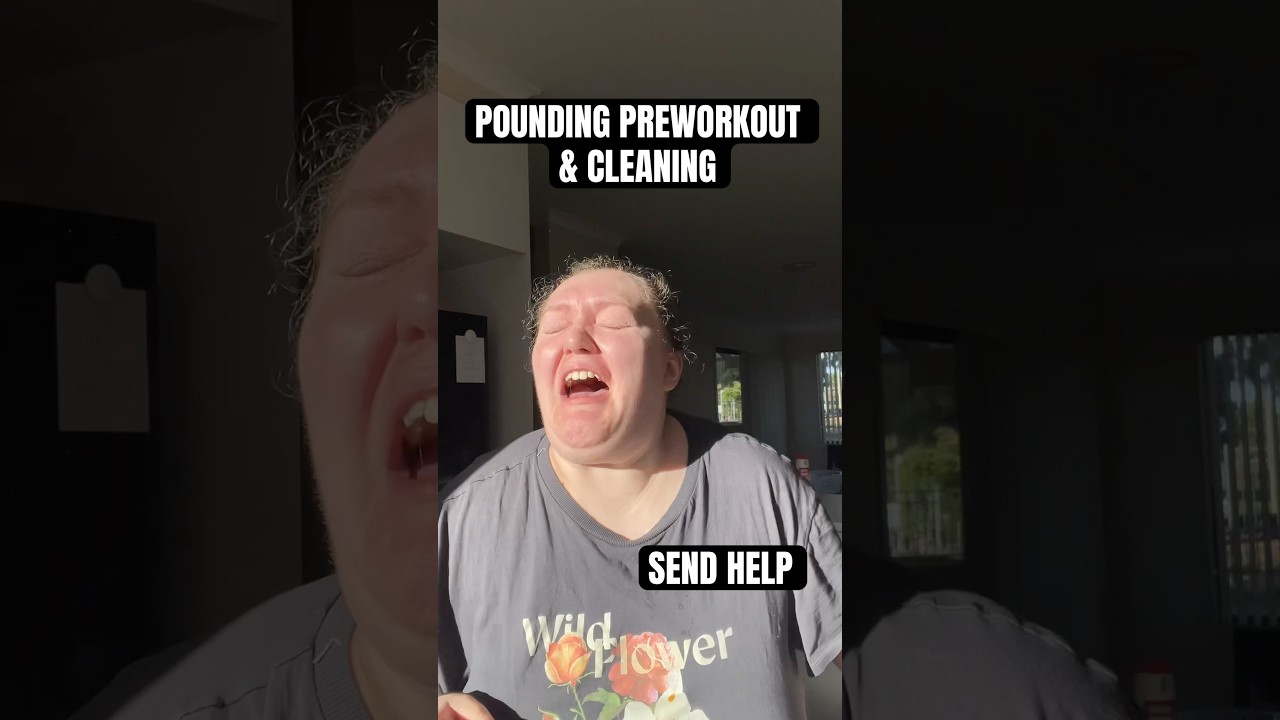 Pre-Workout + Cleaning = Disaster (and Broken Blinds)