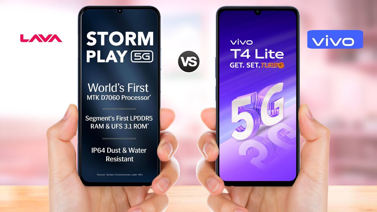 LAVA Storm Play 5G vs Vivo T4 Lite 5G || Full Comparison