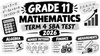 GRADE 11 MATHEMATICS  TERM 4 2026: OCTOBER 2026; ALGEBRA:  FINANCE: NUMBER PATTERNS: MEASUREMENTS