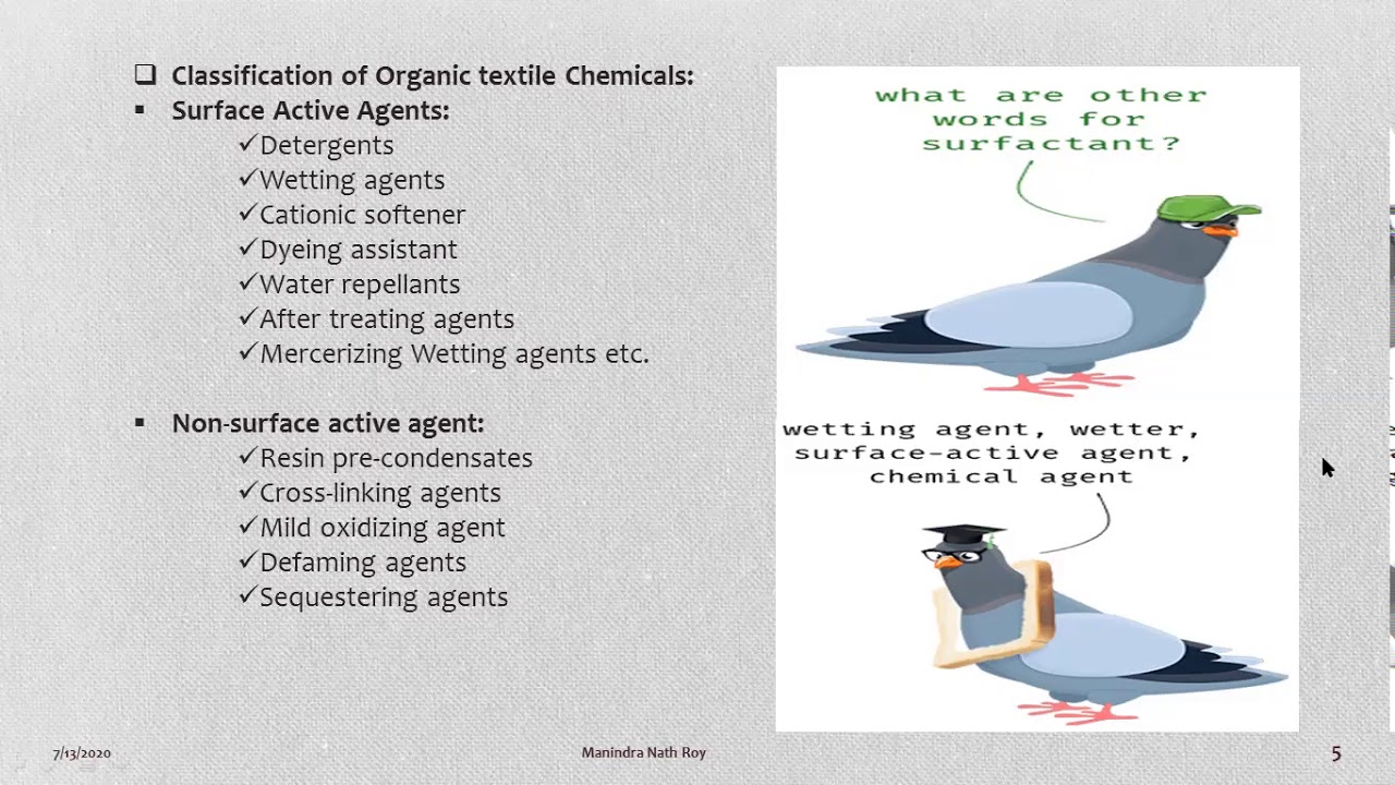 Wet Processing Technology III Lecture 02 Surface Active Agents