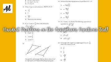 HARDEST problems on the Accuplacer Placement Test