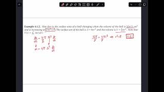 Calculus Derivatives: Related Rates with Surface Area and Volume