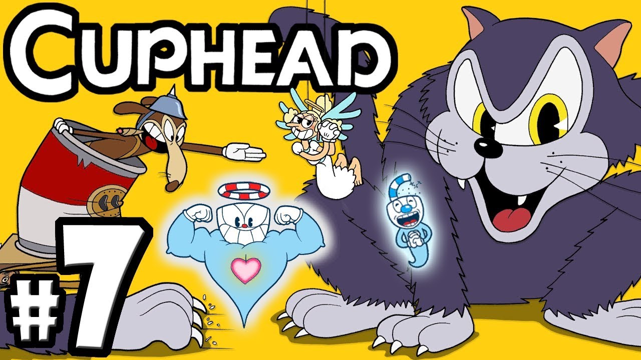 CUPHEAD + Mugman - 2 Player Co-Op! - Gameplay Walkthrough PART 7: “Mouser Mecha-Catbot Goes to War!”
