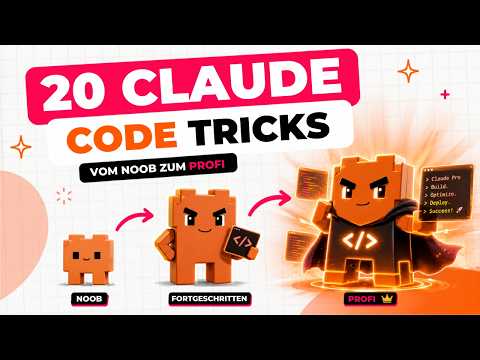 Thumbnail for Diese 20 Claude Code Tricks sparen dir Stunden