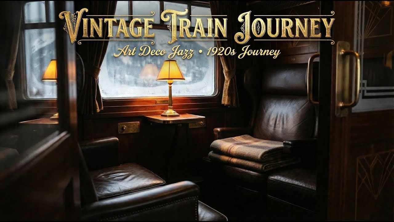 Vintage Train Journey ❄️ Art Deco Jazz & Cozy Winter Journey | 1920s Ambience