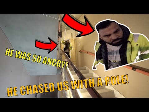 ANGRY SECURITY CHASED US WITH A POLE! *They knew who I was*