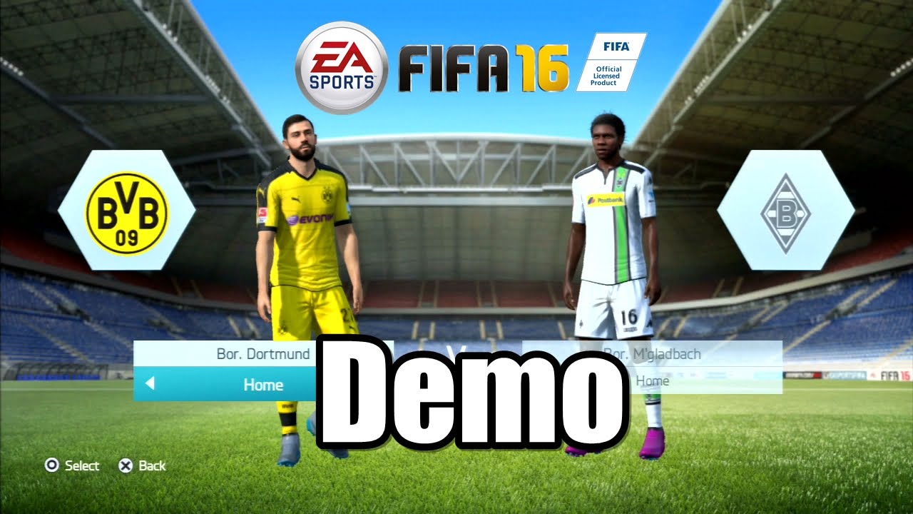 FIFA 16 Demo Gameplay Bor.Dortmund vs Bor.M'gladbach 1-1 PS3 HD