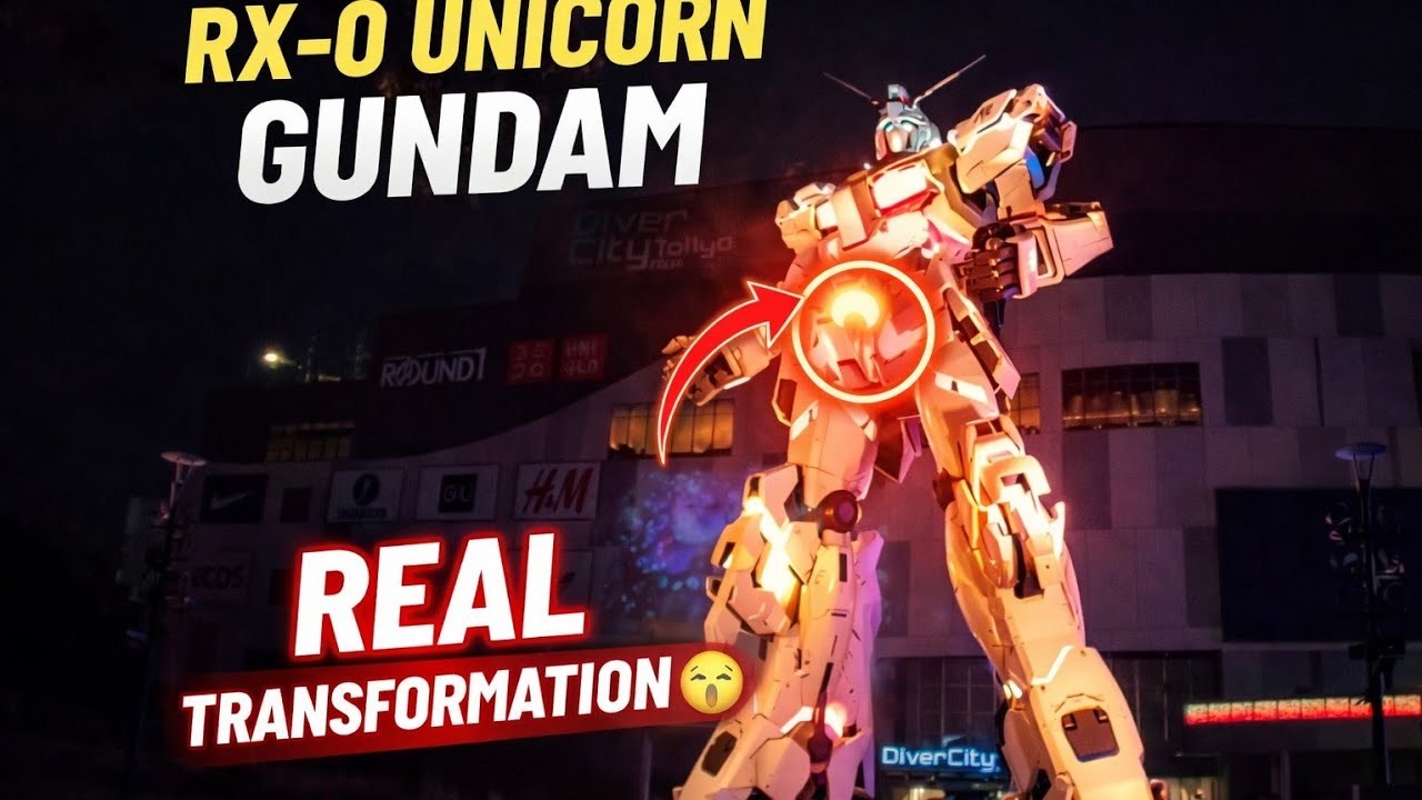 ジュン dream ユニバ ラキドロ RX-0 Unicorn Gundam Transformation Live 🇯🇵 | Real Life Giant
