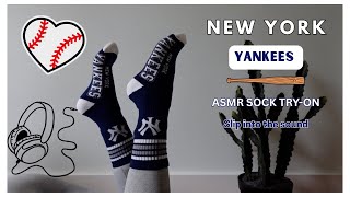 🧦 Yankees Socks ASMR | Soft Slides & Fabric Sounds 🎧💙