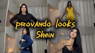 PROVANDO LOOKS DE GOSTOSA DA MÃE SHEIN | corset, vestido, looks de academia e mais 